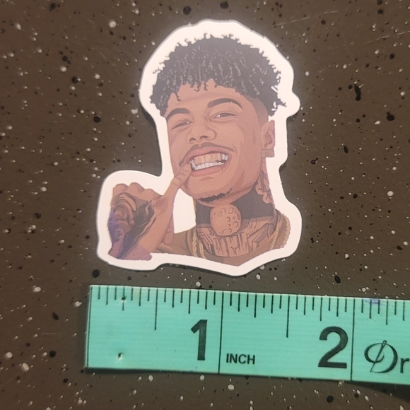 NEW Blue Face Vinyl Laptop Phone Case Sticker - Picture 2 of 5